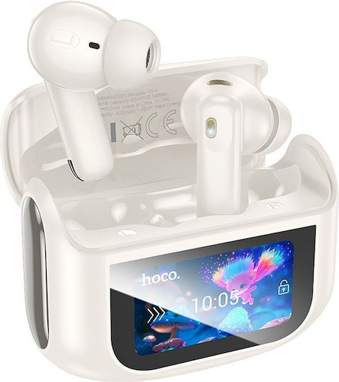 Hoco EQ21 In-ear Bluetooth Handsfree Earphones with Charging Case White