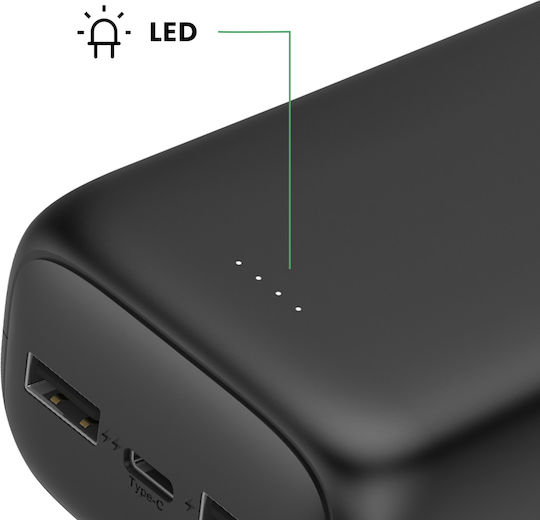 Akashi ALTPB30COMPBL Power Bank 30000mAh 18W with 2 USB-A Ports and USB-C Port Power Delivery / Quick Charge 3.0 Black view 4