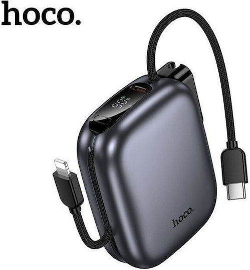Hoco Q49 Power Bank 10000mAh with USB-C Port Gray view 1