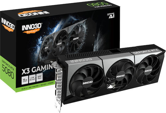 Inno 3D GeForce RTX 5080 16GB GDDR7 X3 OC Graphics Card view 1