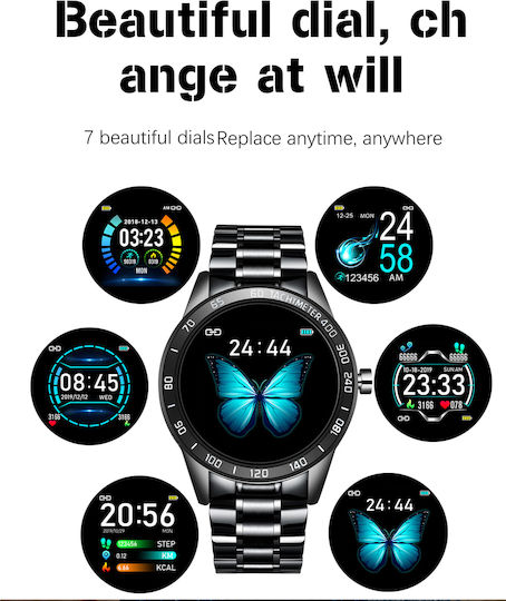 Lige BW0122 Smartwatch with Heart Rate Monitor (Silver/Pink Gold) view 7