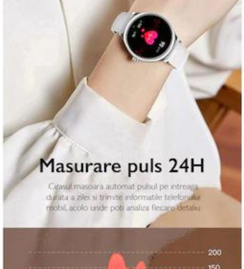 46mm Smartwatch with Heart Rate Monitor (Pink) Ansicht 8