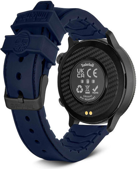 Timberland Digital Watch Battery with Blue Rubber Strap view 4