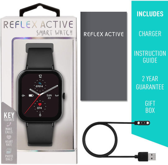 Reflex Active Series 23 Smartwatch with Heart Rate Monitor (Black) view 4