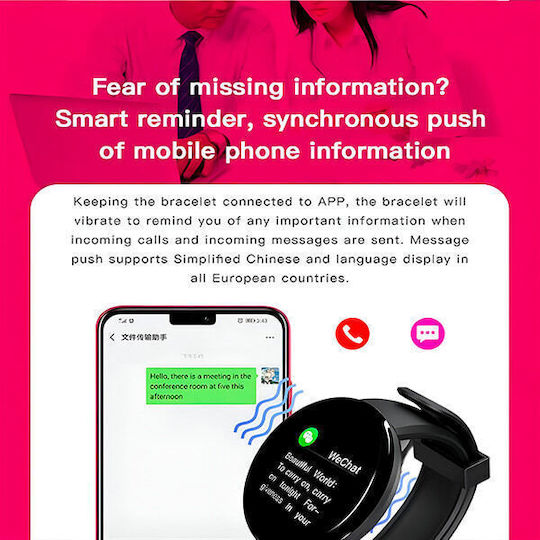 WATCHLITE Smartwatch with Heart Rate Monitor (Black) view 8