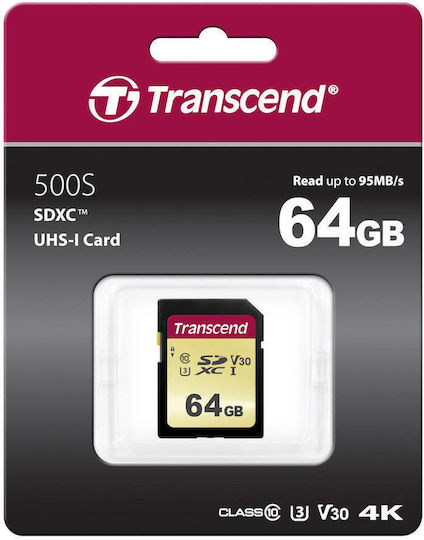 Transcend 500S SDXC 64GB U3 UHS-I view 2