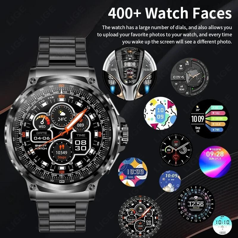 S6 Pro Smartwatch with Heart Rate Monitor (Black) view 2