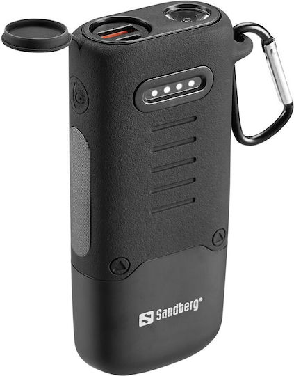 Sandberg Survivor Power Bank 10000mAh 30W with USB-A Port and USB-C Port Black view 3