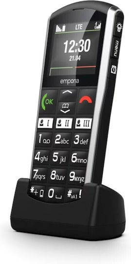 Emporia Simplicity LTE Single SIM Mobile with Large Buttons Black view 2