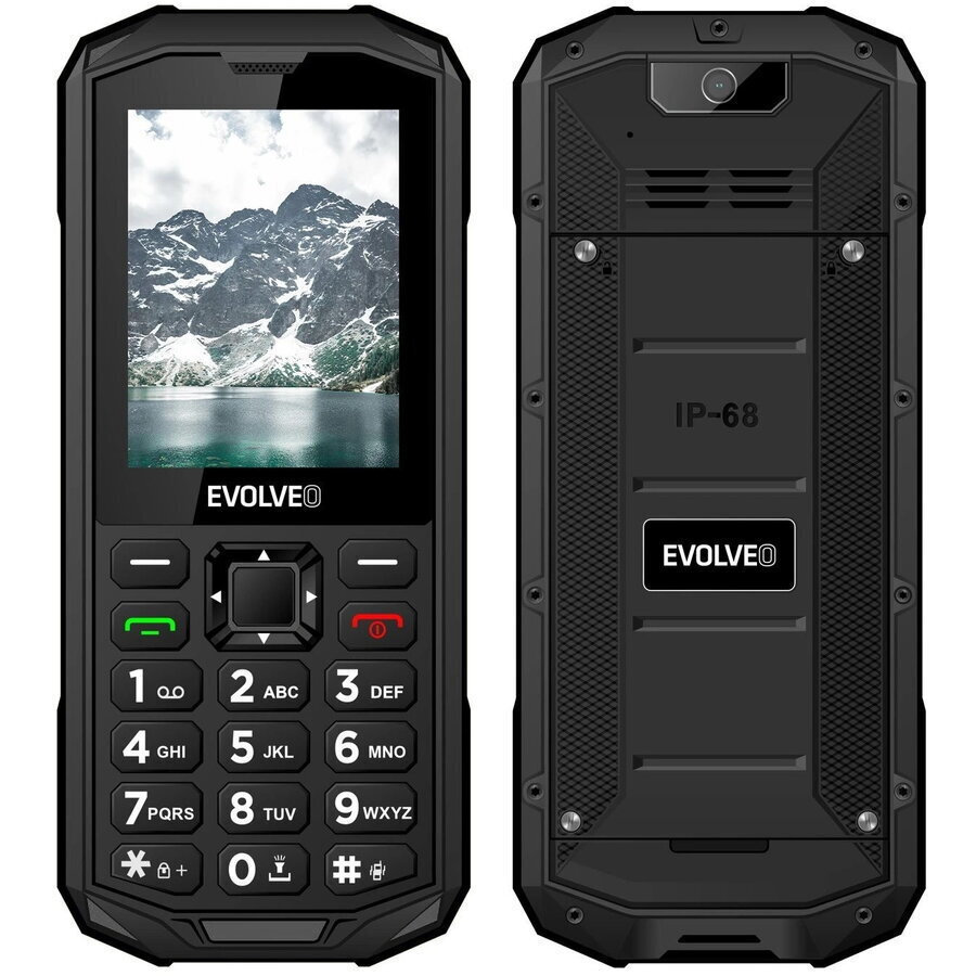 Evolveo StrongPhone X5 Dual SIM Resistant Mobile with Buttons Black-Grey view 1