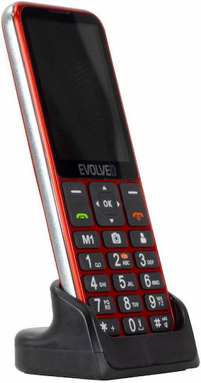 Evolveo EasyPhone LT Dual SIM (125MB/125MB) Mobile with Large Buttons Red view 3