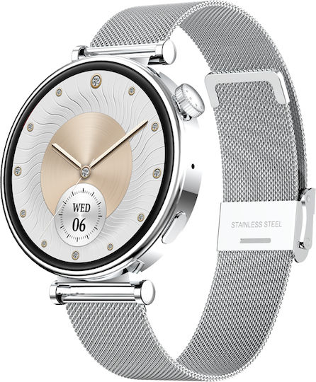 Riversong Glow Smartwatch with Heart Rate Monitor (Silver) view 2