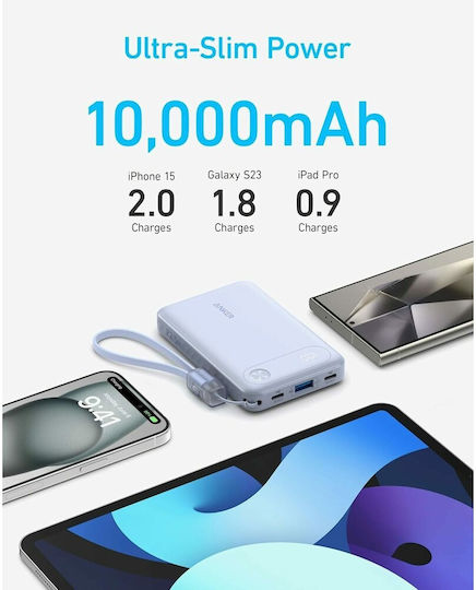 Anker PowerCore 10000mAh 22.5W with USB-A Port and 2 USB-C Ports Black view 5