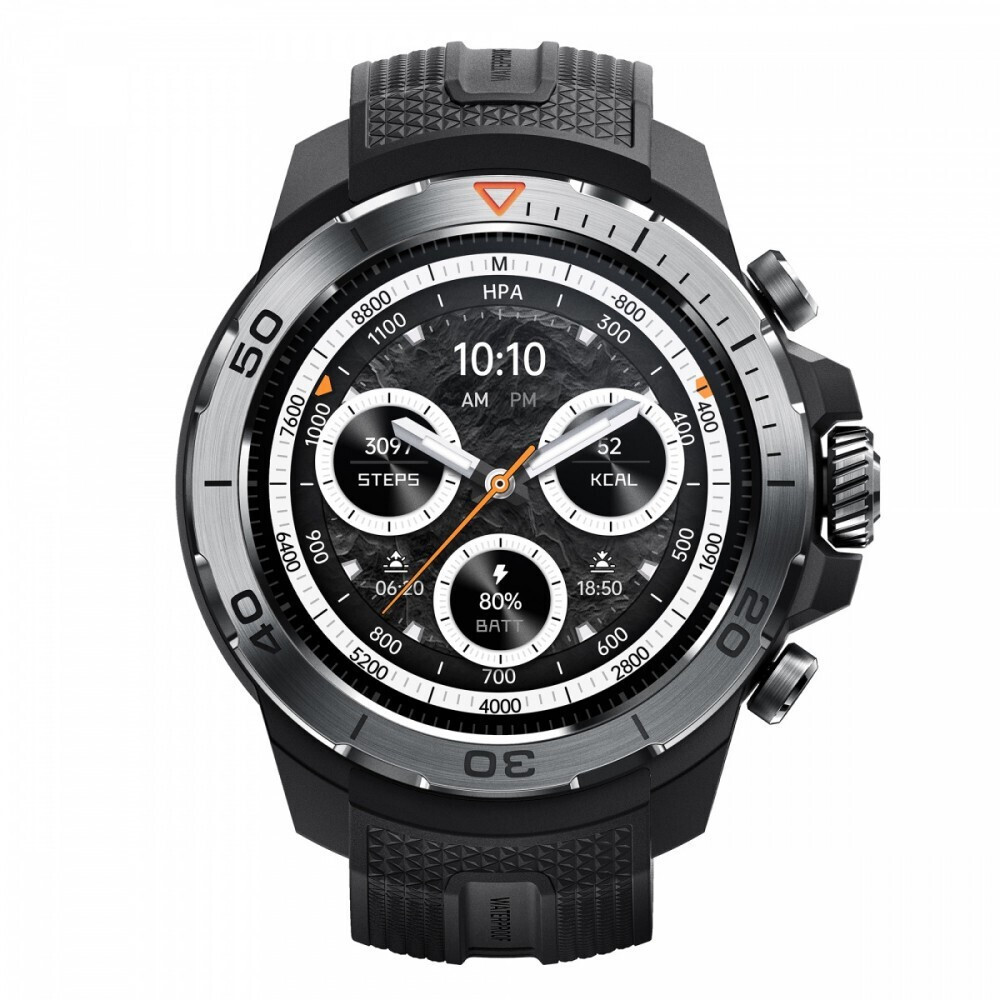 Mibro GS Explorer Stainless Steel 47mm Waterproof Smartwatch with Heart Rate Monitor (Black) vista 3