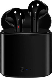 i7s Earbud Bluetooth Handsfree Earphones with Charging Case Black view 1