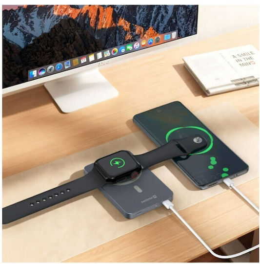 Swissten Fusion MagSafe Power Bank 5000mAh 20W With USB-C Output Port Silver view 3