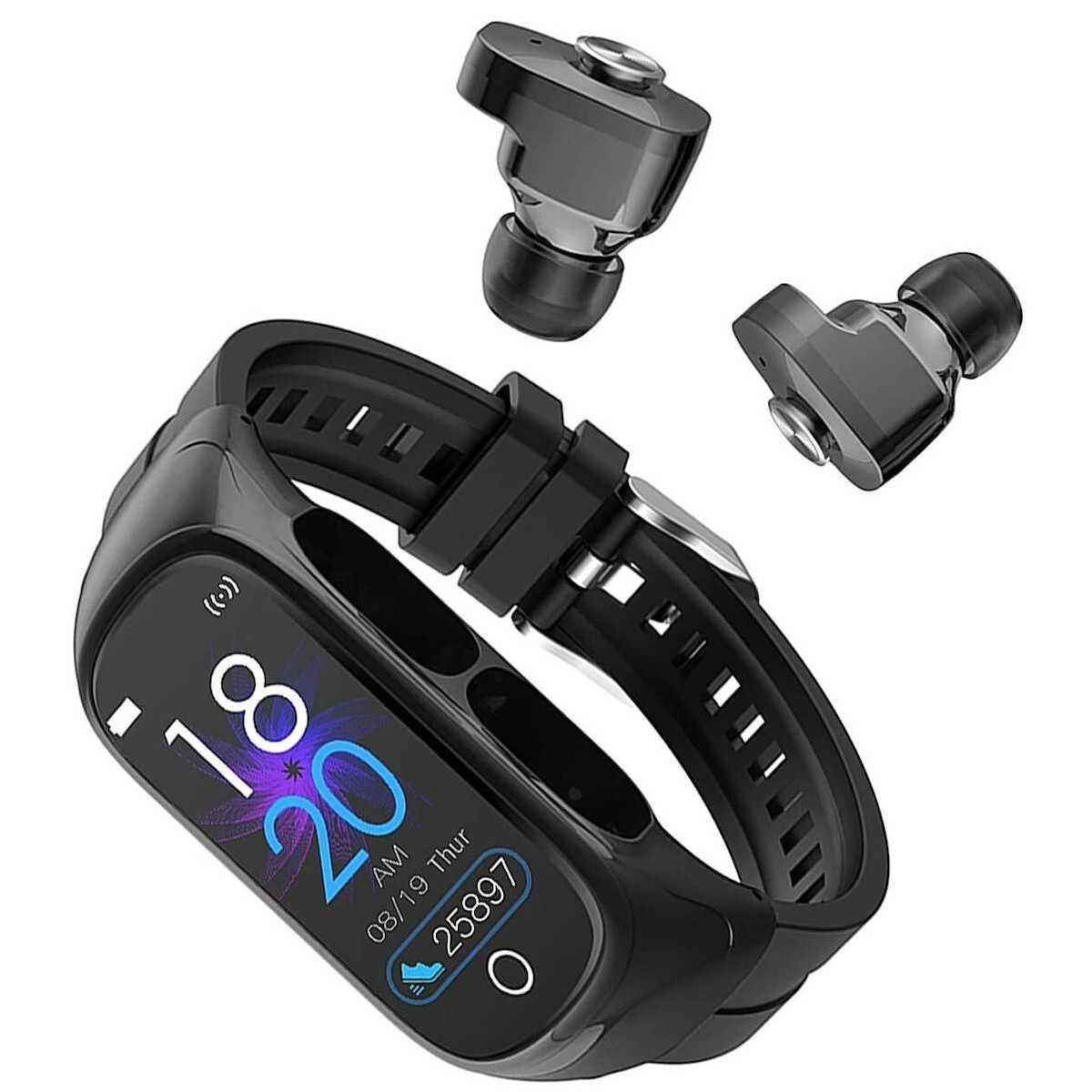 Alista Home N8 Smartwatch with Heart Rate Monitor (Black) view 3