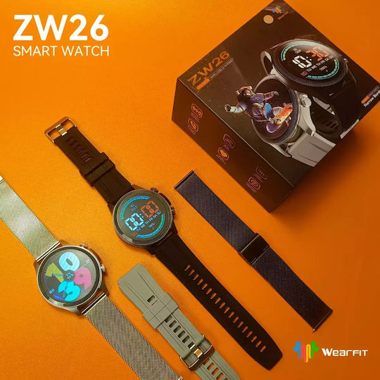 ZW26 Smartwatch with Heart Rate Monitor (Black) view 2