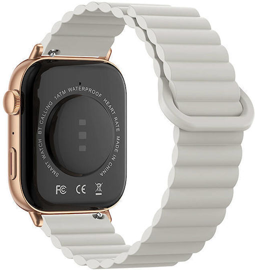 Colmi C8 Max Smartwatch with Heart Rate Monitor (Magnetic Bracelet Gold) vue 3