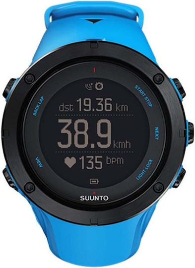 Suunto Ambit3 Peak HR Stainless Steel 50mm Waterproof Smartwatch with Heart Rate Monitor (Blue) view 4