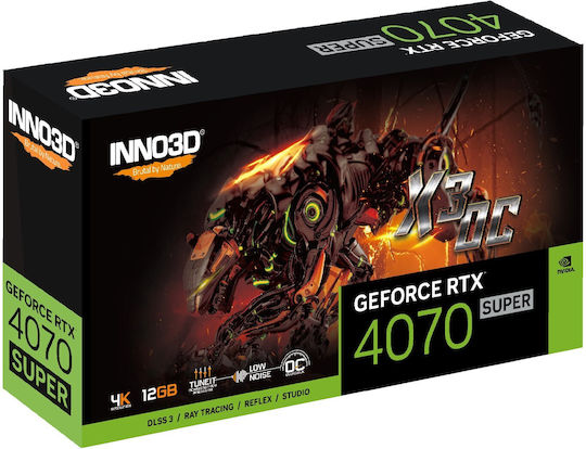 Inno 3D GeForce RTX 4070 Super 12GB GDDR6X X3 OC Graphics Card view 3