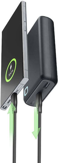 Cellular Line Essence Turbo Power Bank 20000mAh 20W with USB-A Port and USB-C Port Gray view 4