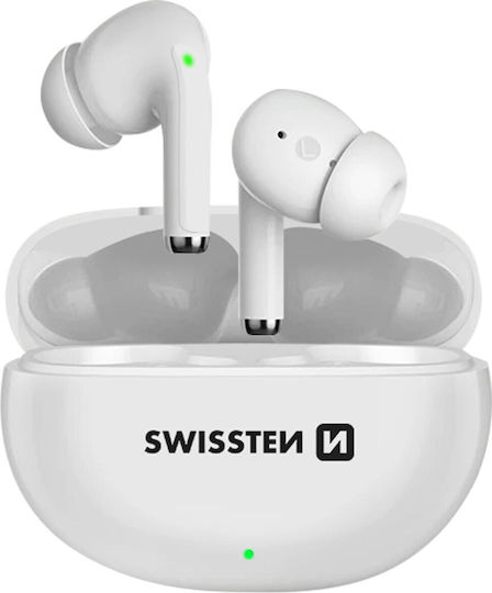 Swissten Pro Tune In-ear Bluetooth Handsfree Earphones with Charging Case White view 4