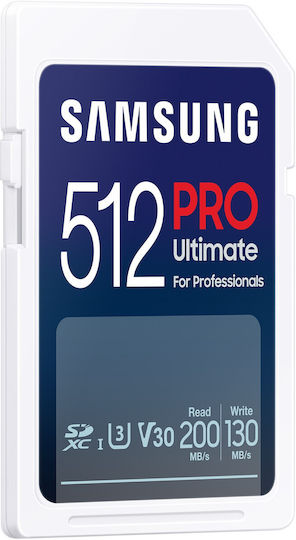 Samsung Pro Ultimate SDXC 512GB Class 10 U3 V30 UHS-I