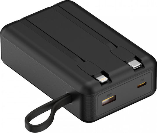 Crystal Audio PBK9 Power Bank 20000mAh 65W with USB-A Port and USB-C Port Power Delivery Black view 2