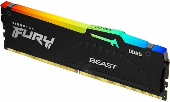 Kingston Fury Beast RGB DDR5 with Module 1x16GB and Speed 6400 for Desktop KF564C32BBEA-16