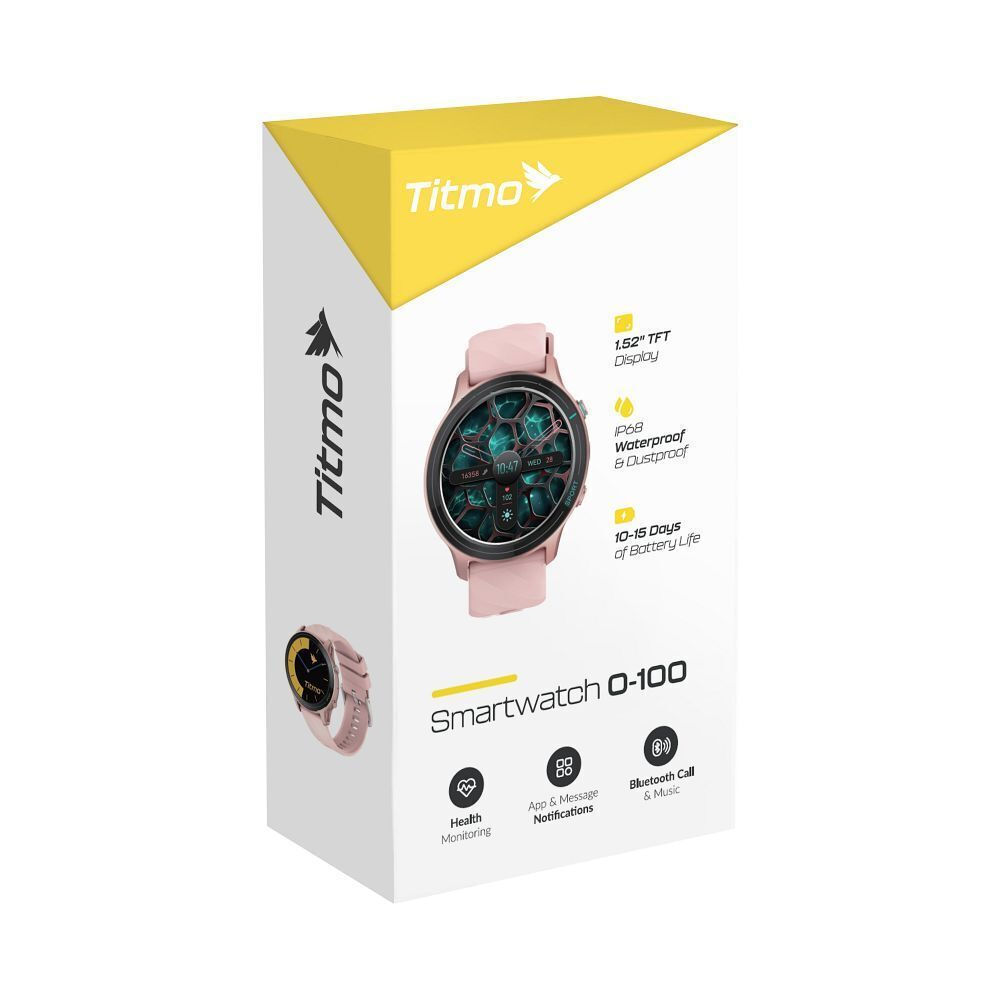 Titmo Smartwatch O-100 TFT Bluetooth Call Pink view 5