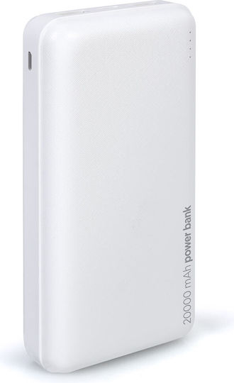 Lamtech LAM112129 Power Bank 20000mAh with 2 USB-A Ports White vue 2
