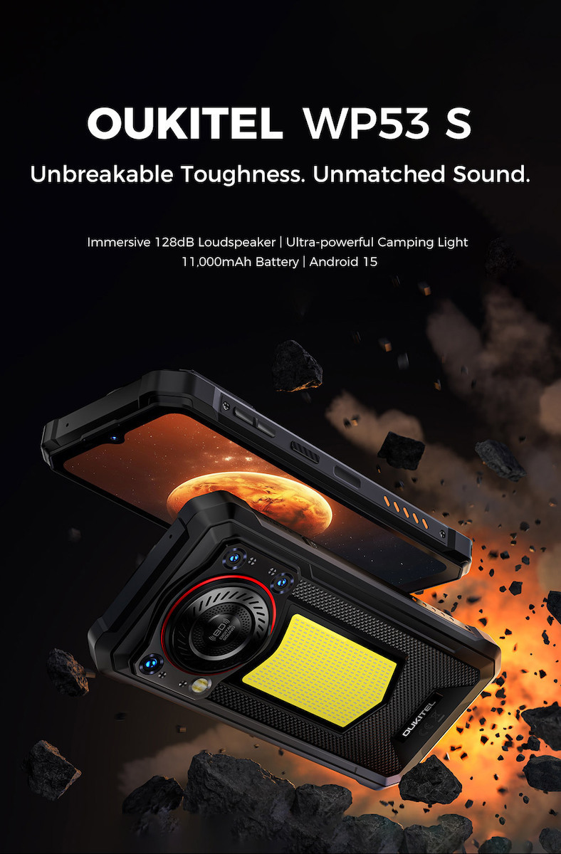 Oukitel WP53 S Dual SIM (4GB/256GB) Resistant Smartphone Black view 3