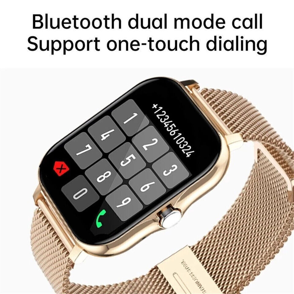 Y13 Stainless Steel Smartwatch with Heart Rate Monitor Gold view 9