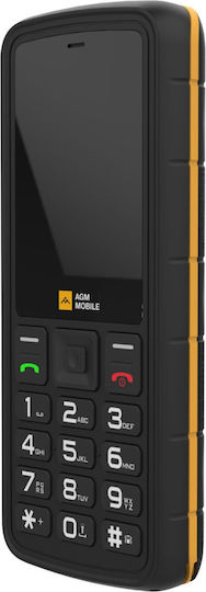 AGM M9F Dual SIM Resistant Mobile with Buttons Black / Orange view 1