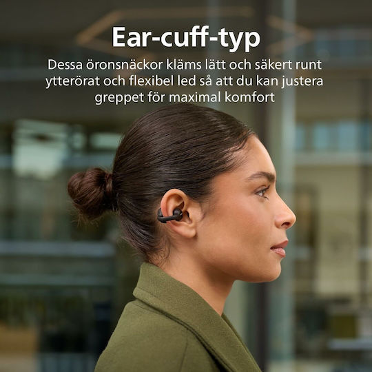 Philips TAQ2000 Open Ear Bluetooth Handsfree Earphones with Sweat Resistance and Charging Case Black view 4