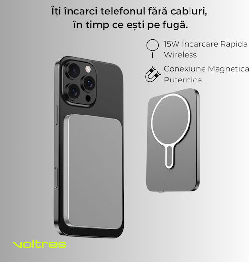 Voltres MagSafe Power Bank 5000mAh 20W with USB-C Port Silver view 5