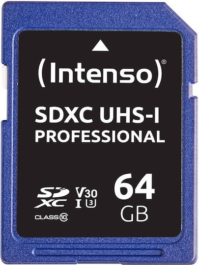Intenso Professional SDXC 64GB Class 10 U1 UHS-I view 1