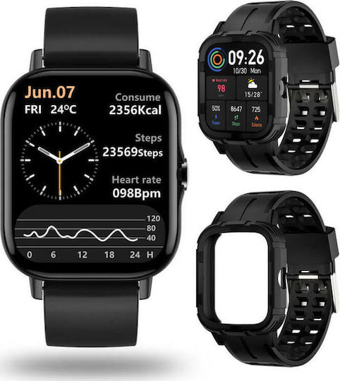 NO.1 DT94 43mm Smartwatch with Heart Rate Monitor (Black) view 2