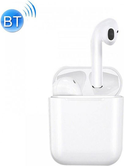 H1 Earbud Bluetooth Handsfree Earphones with Charging Case White view 3