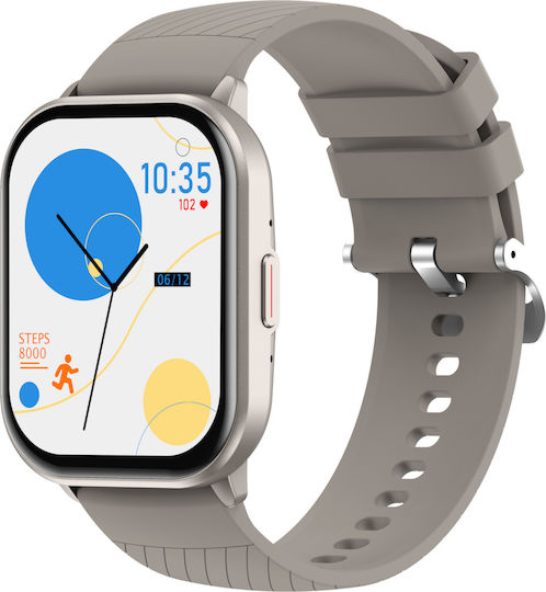 Idealstore Watch Gt3 Smartwatch Voice Assistant Call Receiving Making 100+ Sports Modes Hd Screen Full Touch Health Management Notification Viewing Gray Silicone