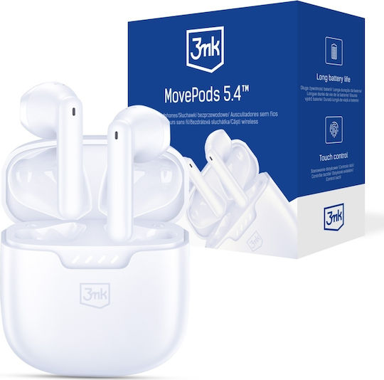 3MK Movepods ANC Earbud Bluetooth Handsfree Earphones with Charging Case White view 2