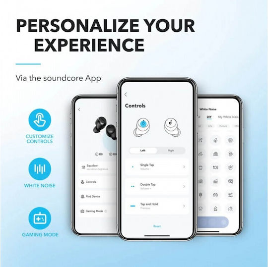 Soundcore by Anker A25i In-ear Bluetooth Handsfree Earphones with Sweat Resistance and Charging Case Black view 3