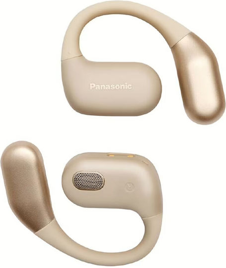 Panasonic RB-F10 Open Ear Bluetooth Handsfree Earphones with Sweat Resistance and Charging Case Beige