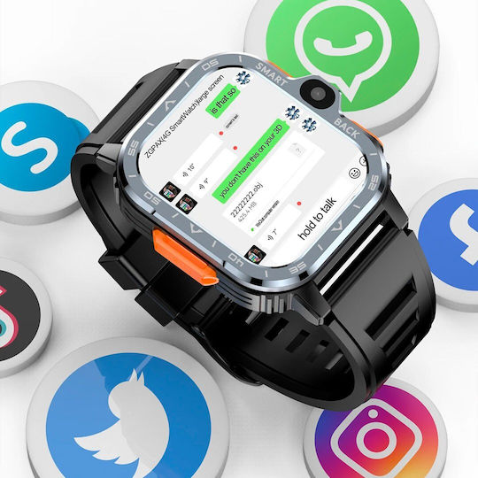 Valdus Pg 4g Smartwatch with SIM (Black) view 5