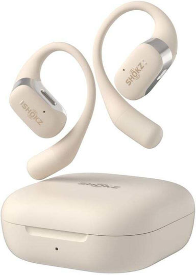 Aftershokz Openfit Open Ear Bluetooth Handsfree Earphones with Sweat Resistance and Charging Case White