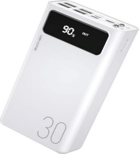 WK Hunergy WP-175 Power Bank 30000mAh with 4 USB-A Ports White