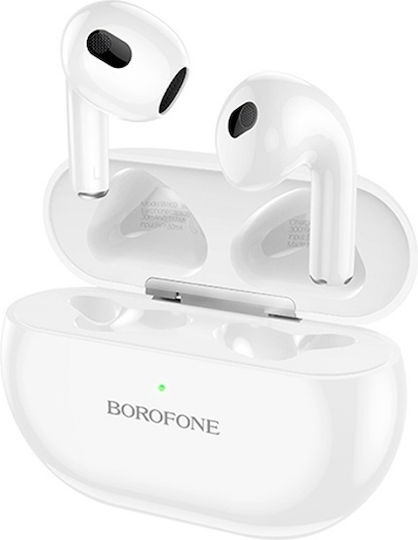 Borofone BW09 Sound Rhyme Earbud Bluetooth Handsfree Earphones with Charging Case Ceramic White