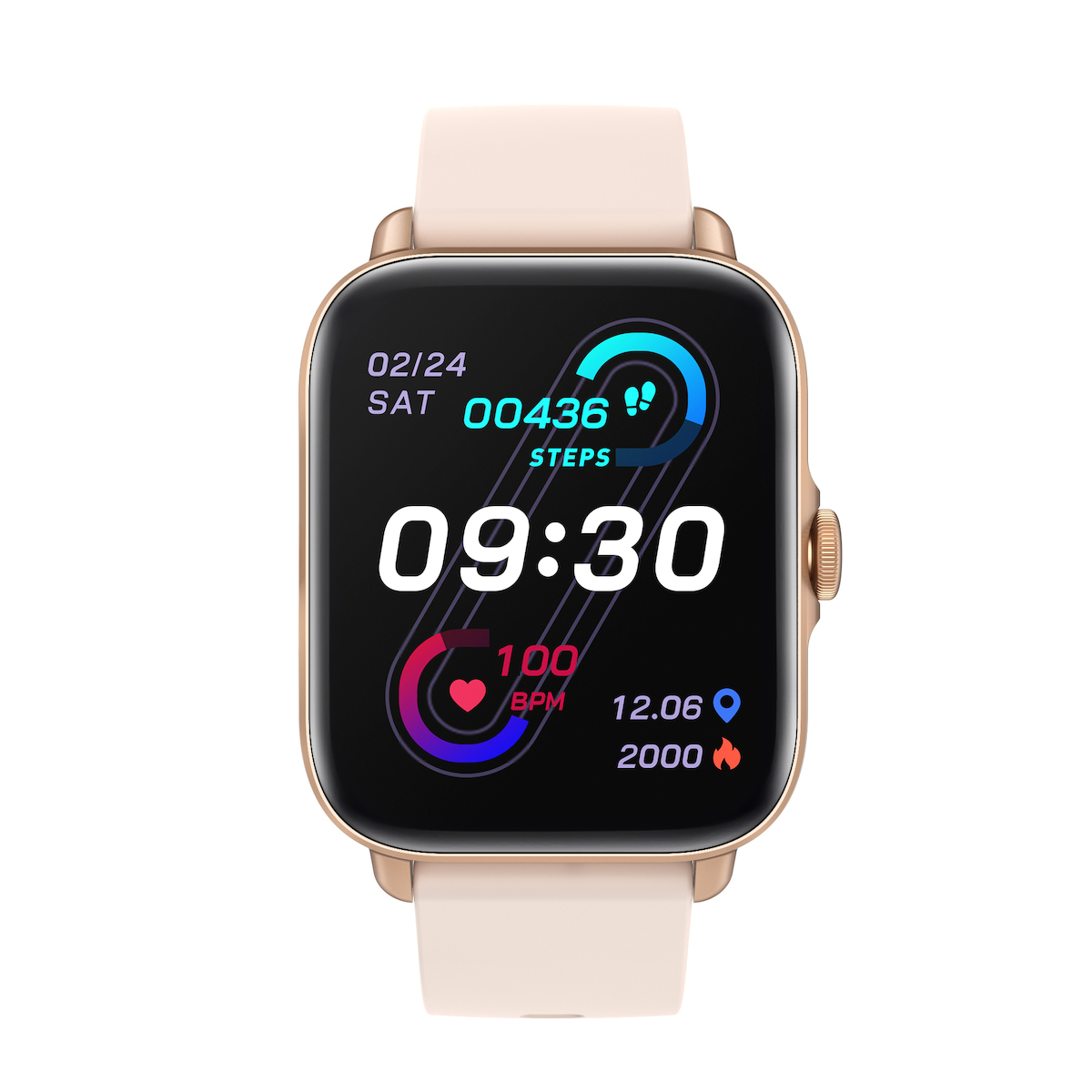 Omni FiT Aluminium Smartwatch with Heart Rate Monitor (Gold) view 3