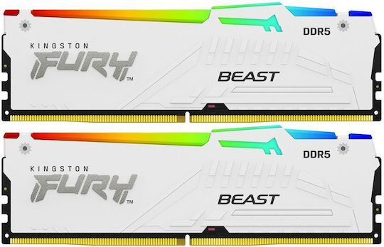 Kingston Fury Beast RGB DDR5 64GB RAM with 2x32GB Modules and Speed 6000 for Desktop KF560C36BWEAK2-64 view 3